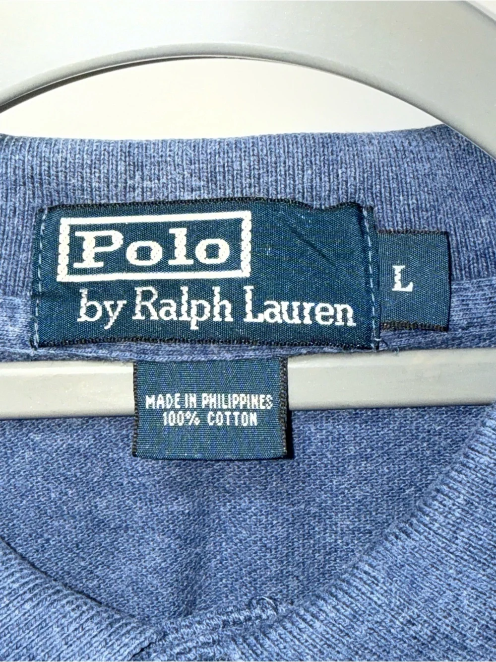 Polo Ralph Lauren Men’s Large Gray/Blue Short Sleeve Polo with Navy Pony